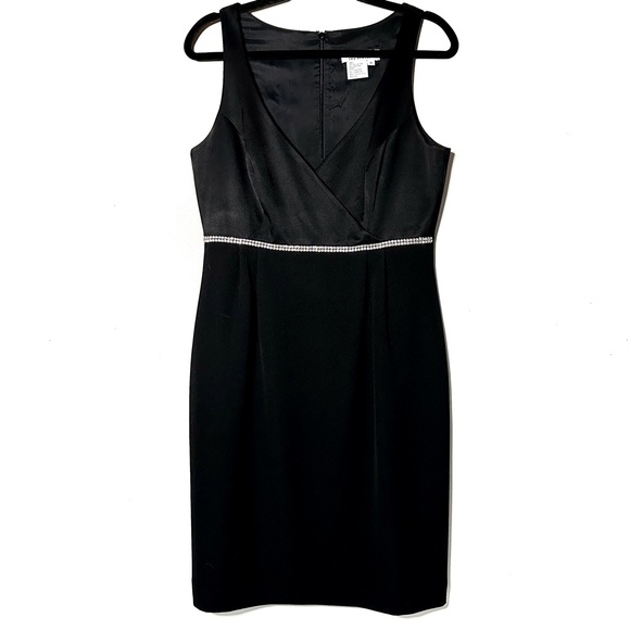 LBD Black Cocktail Dress by Andrea Polizzi for Rex Lester 10 Rhinestones - Picture 10 of 11